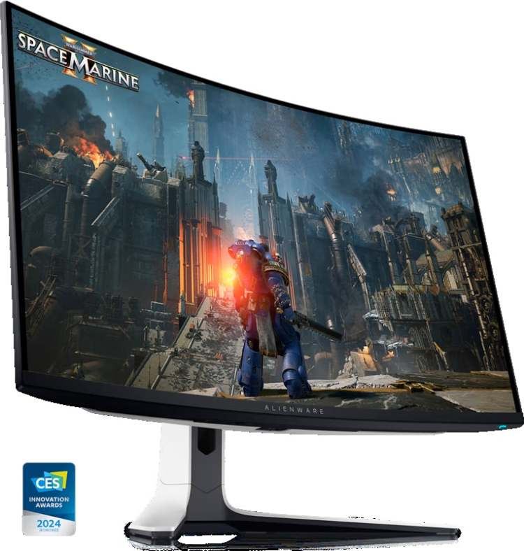 Dell Alienware/Alienware AW3225QF/31,6"/QD-OLED/4K UHD/240Hz/0,03ms/Black/3RNBD – Ergonomický stojan a zadné AlienFX podsvietenie