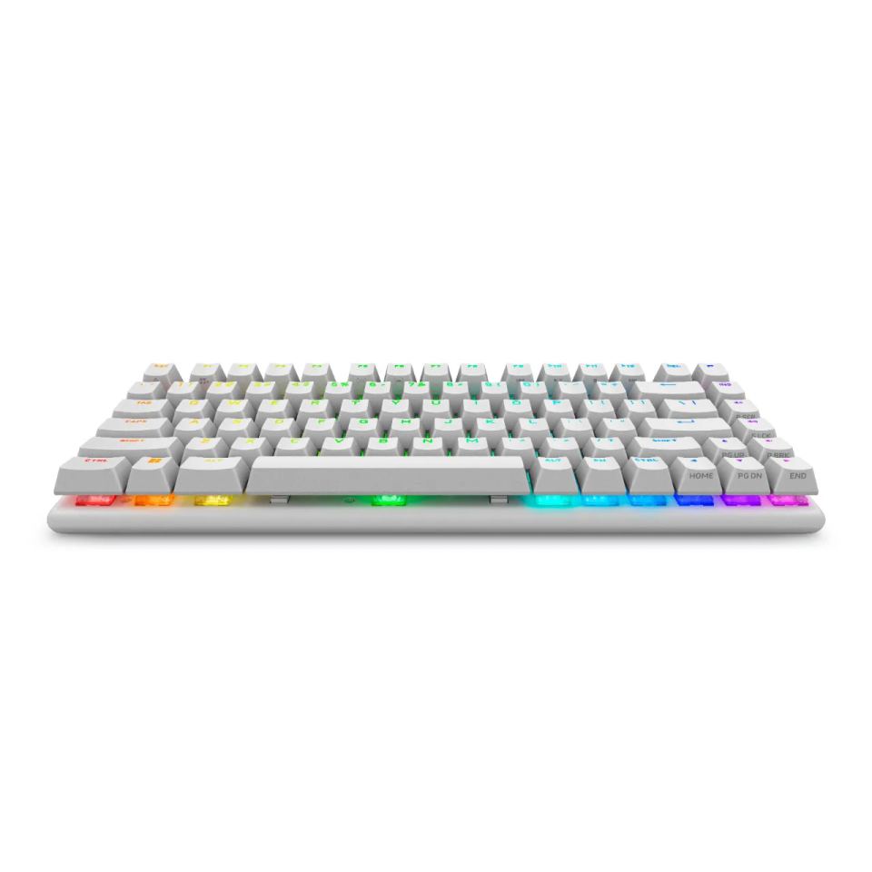 Alienware/Bezdrôtová USB + Bluetooth/IE layout/Biela – AlienFX RGB podsvietenie a kompaktné šasi klávesnice Alienware Pro